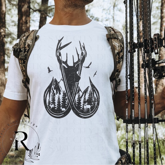 Fishing and Hunting Men’s Bella Canvas T-shirt - Picture 1 of 1